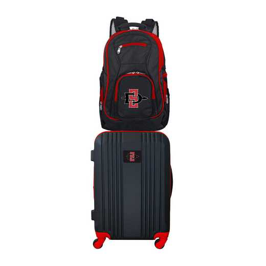 CLSGL108: NCAA San Diego State Aztecs 2 PC ST Luggage / Backpack